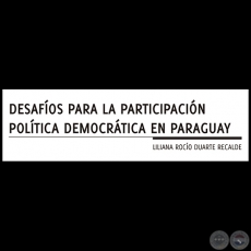 DESAFÍOS PARA LA PARTICIPACIÓN POLÍTICA DEMOCRÁTICA EN PARAGUAY